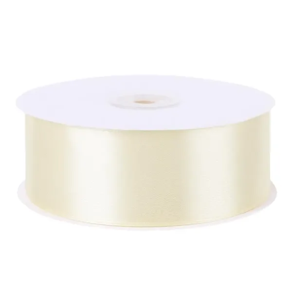 Ivory Satin Ribbon 1'' 30Yds Crafts Gift Hair Wedding Decor - Image 2