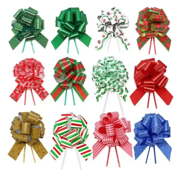 Pull String Bow Holographic Ribbon Christmas Wedding Gifts PP - Image 2