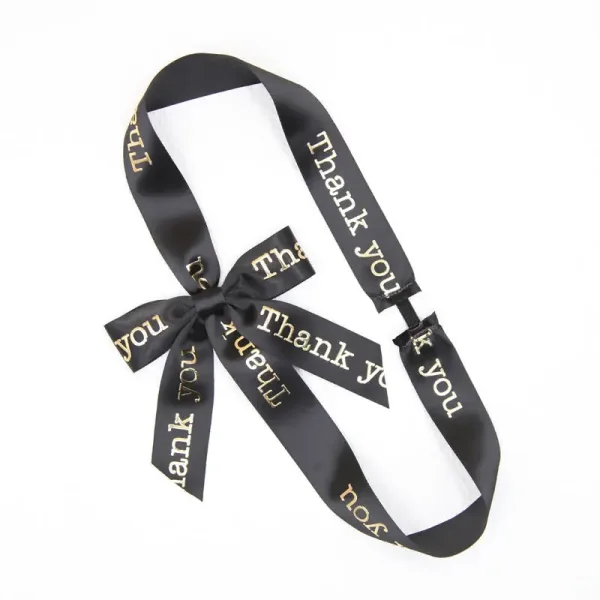 black gift bows and ribbon