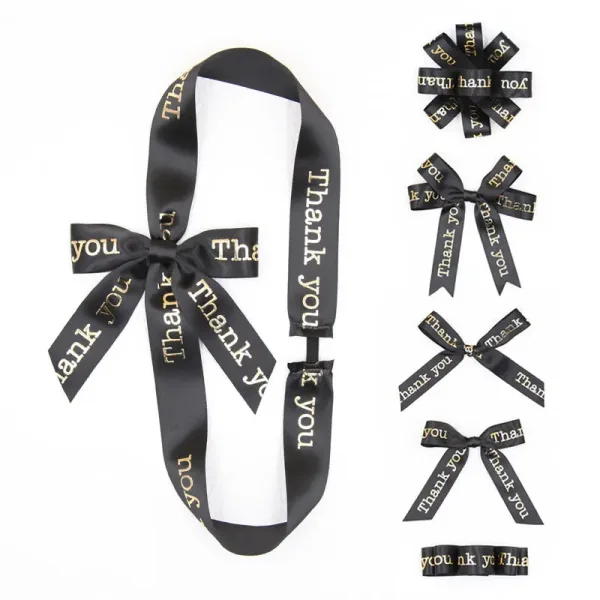 Black Gift Bows and Ribbon Wholesale Decorative - Image 2