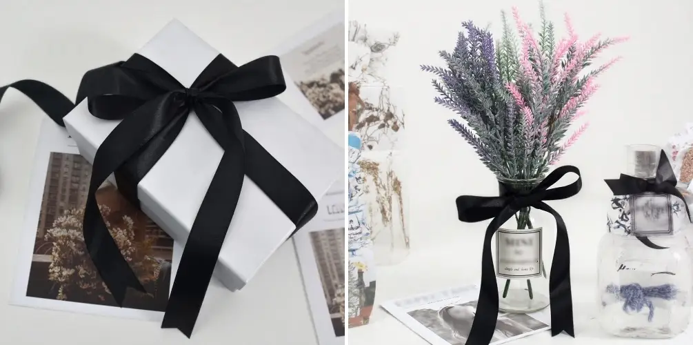black satin ribbon