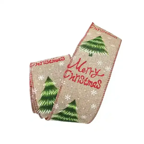 burlap christmas ribbon