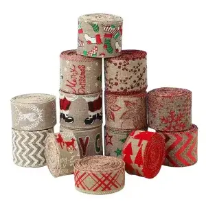 burlap christmas ribbon