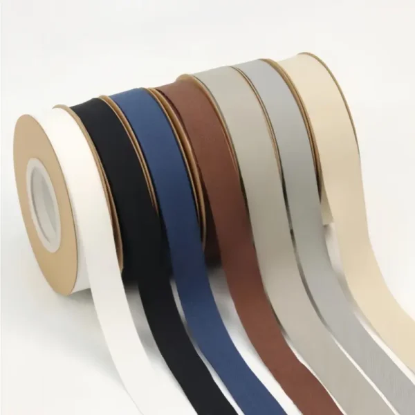Custom High-Quality Cotton Ribbon - Natural Herringbone Weave - Image 4