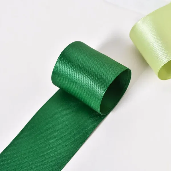 Green Satin Ribbon 1.5'' 100Yd Roll Gift Bows - Image 2