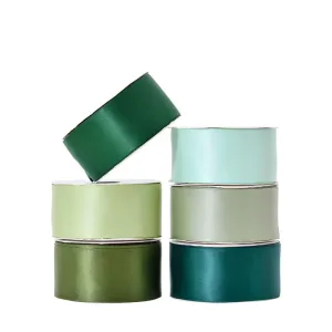 green satin ribbon