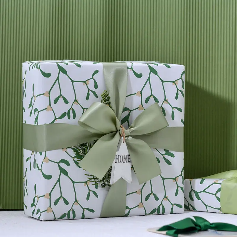 green satin ribbon