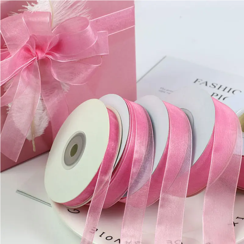 pink organza ribbon