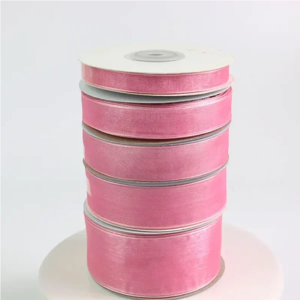 pink organza ribbon
