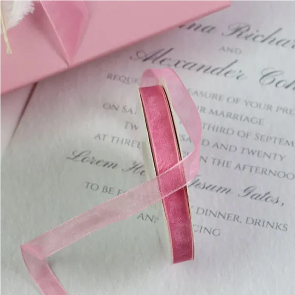 pink organza ribbon