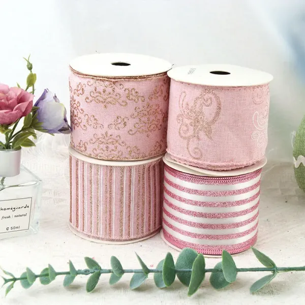 Pink Velvet Christmas Ribbon for Gift Wrapping & DIY Decor