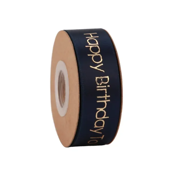 Luxury Printed Ribbon Gold Foil 100% Polyester - Image 3
