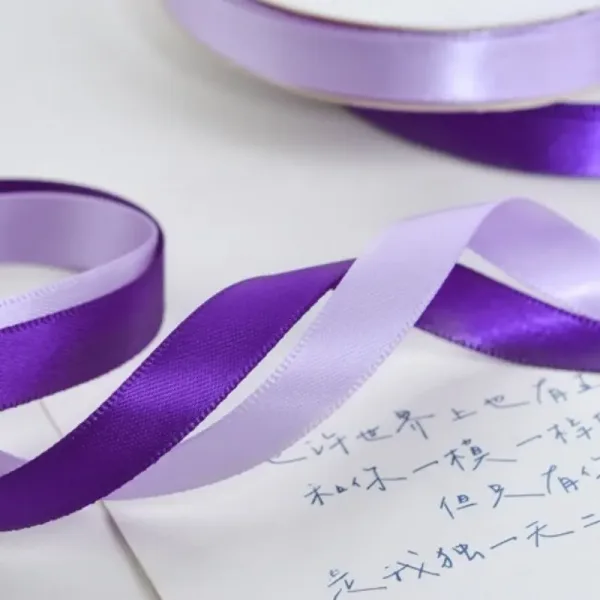 Purple Satin Ribbon 9mm 100% Polyester Gift Wrap Double Face - Image 2