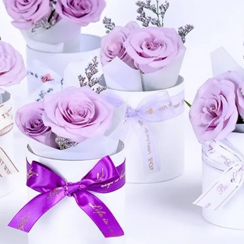 purple satin ribbon