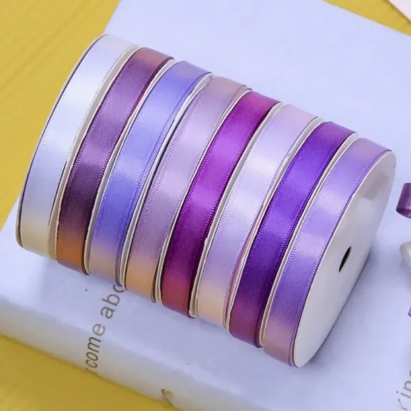 Purple Satin Ribbon 9mm 100% Polyester Gift Wrap Double Face - Image 4