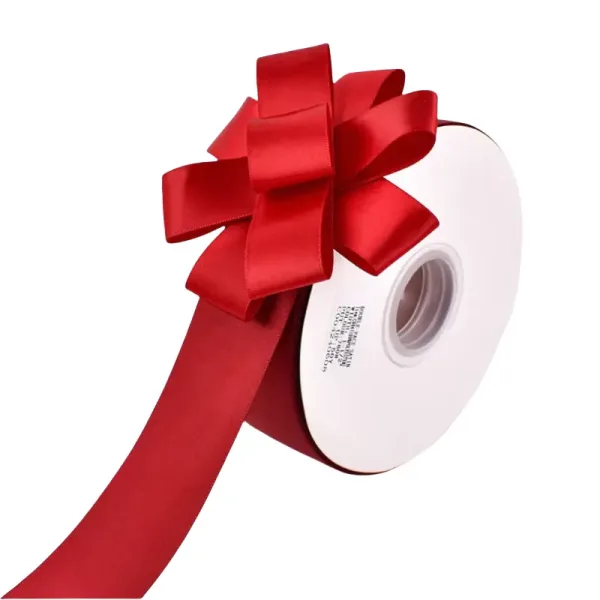 Red Satin Ribbon 7/8'' 22mm 100% Polyester Gift Hair Bows - Image 2