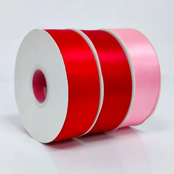 Red Satin Ribbon 7/8'' 22mm 100% Polyester Gift Hair Bows - Image 3