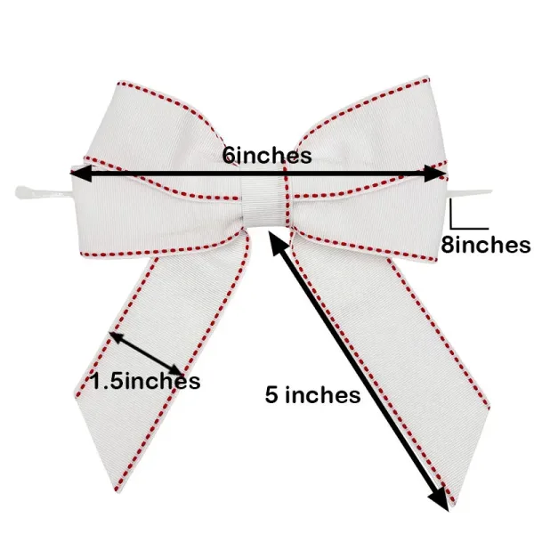 White Ribbon Bow 6" Double Layer Gift Box Decoration - Image 3