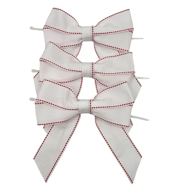 White Ribbon Bow 6" Double Layer Gift Box Decoration - Image 4