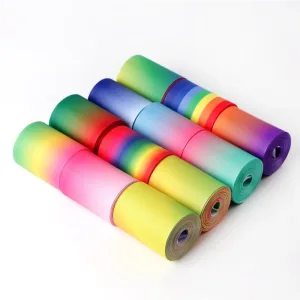 wide rainbow ribbon