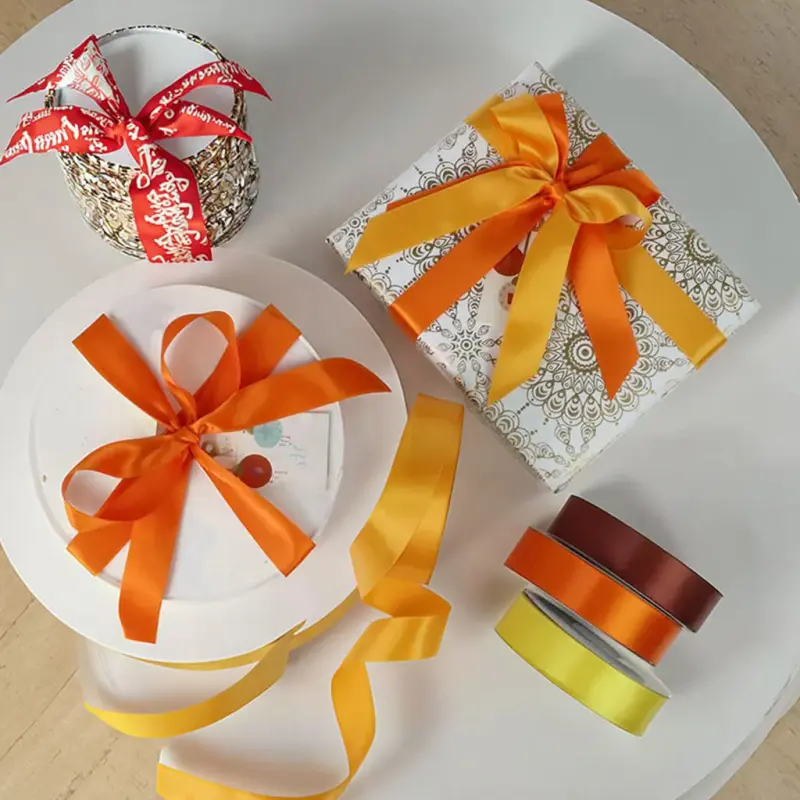 yellow satin ribbon