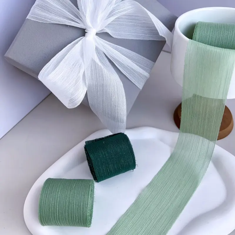 Chiffon Ribbon & Glitter Accessories for Gift Packaging
