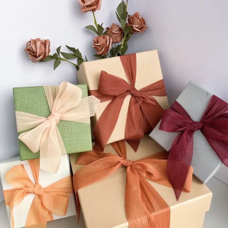 Chiffon Ribbon & Glitter Accessories for Gift Packaging