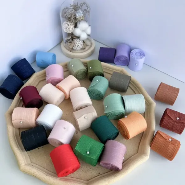 Chiffon Ribbon & Glitter Accessories for Gift Packaging