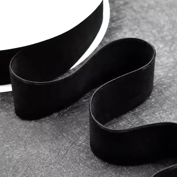 1 Inch Black Velvet Ribbon - Wholesale Spot - Image 2