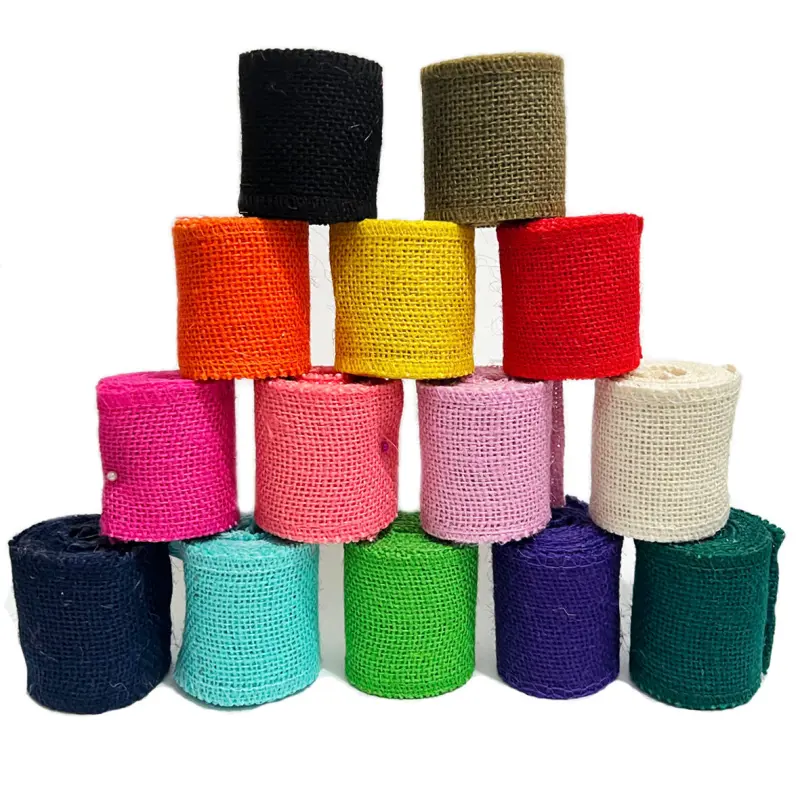 colored burlap ribbon