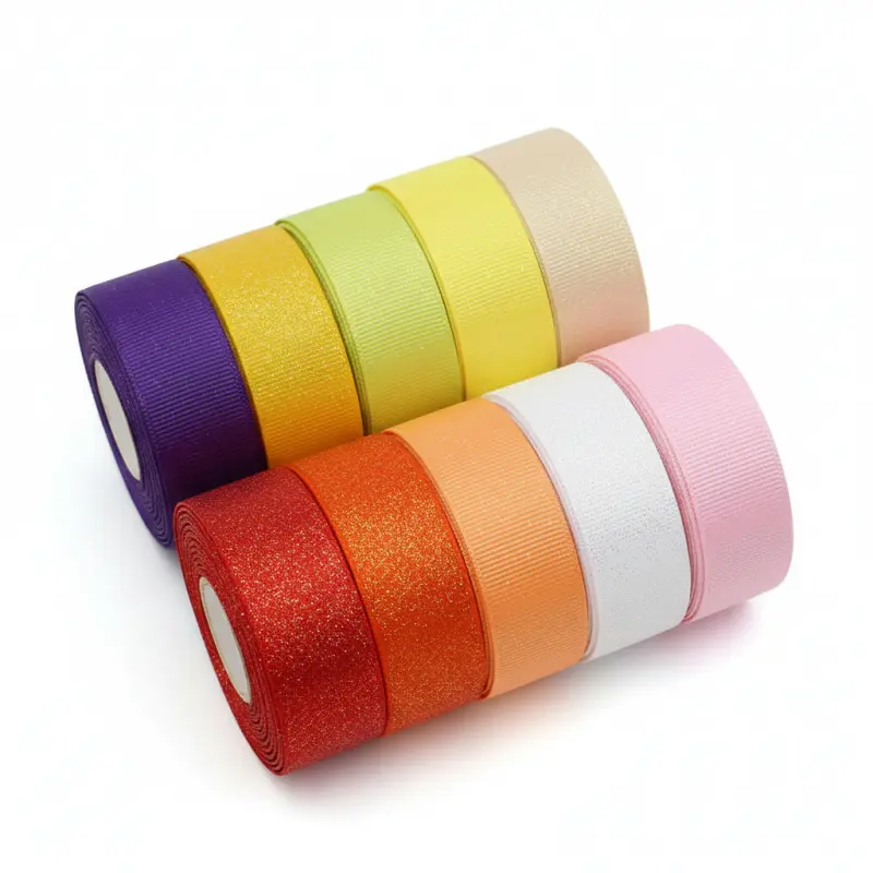 Glitter Grosgrain Ribbon - Wholesale Elegance