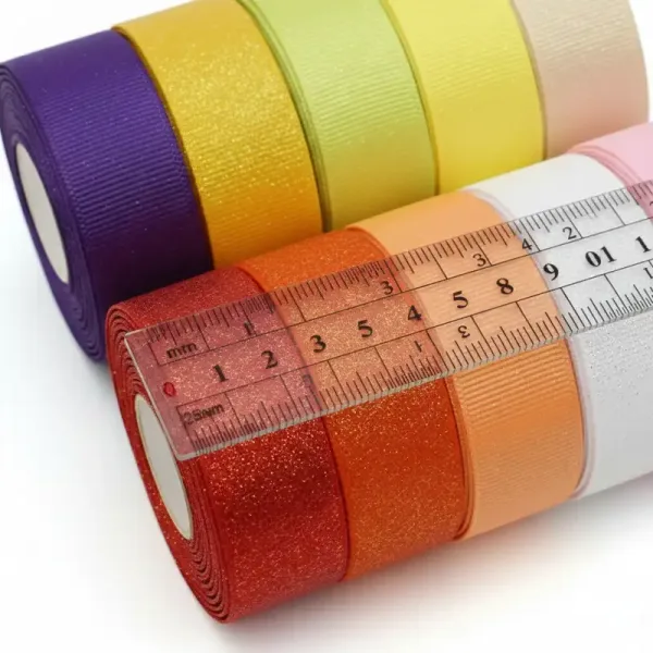 Glitter Grosgrain Ribbon - Wholesale Elegance