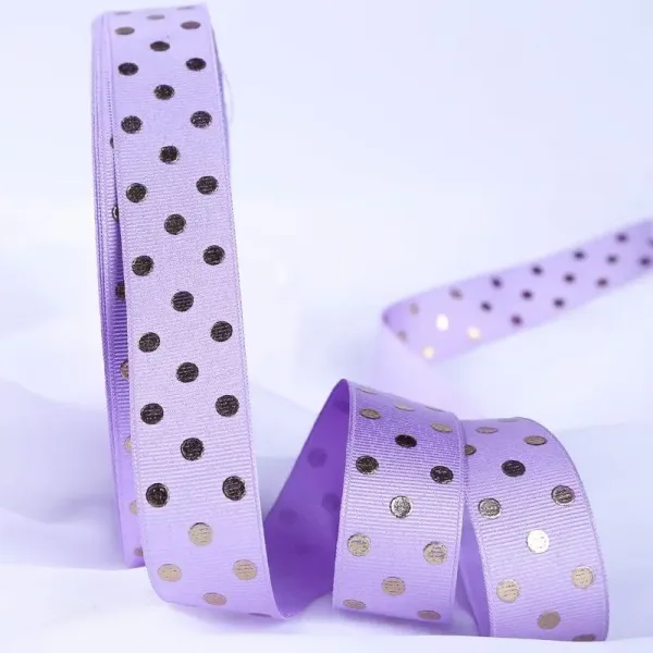 Vibrant Polka Dot Grosgrain Ribbon - Custom Colors & Sizes