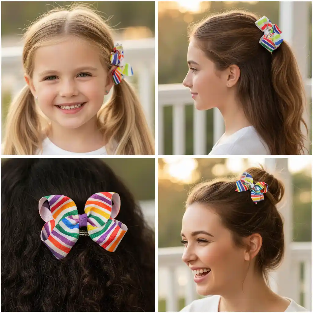 rainbow hair ribbon 4