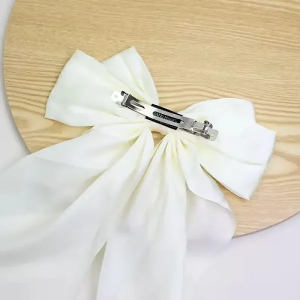 Elegant Red Ribbon Bow for Hair - Chic Accessory - Image 3