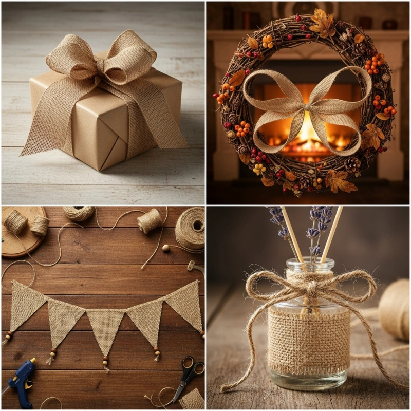 5 inch burlap ribbon