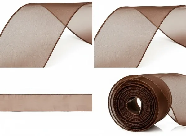 brown organza ribbon
