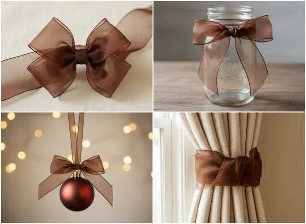 brown organza ribbon