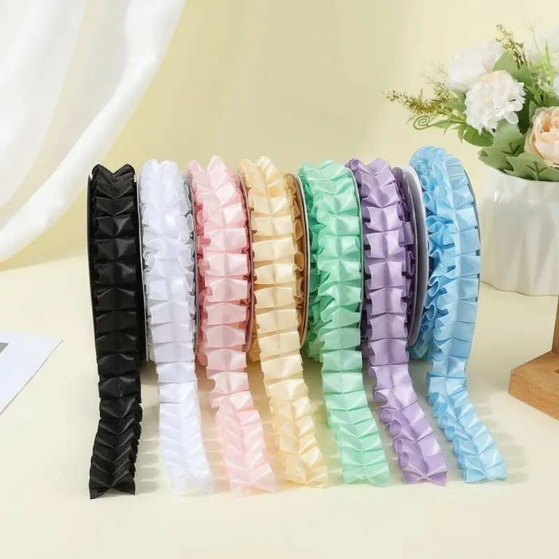pleated satin ribbon