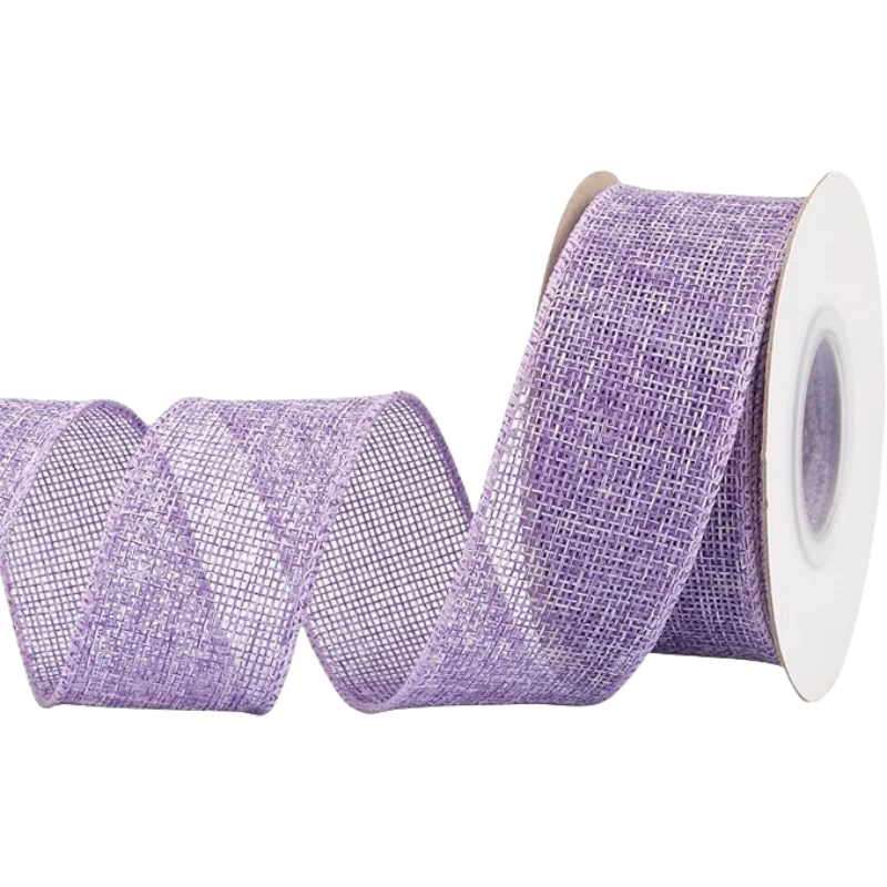purple burlap ribbon