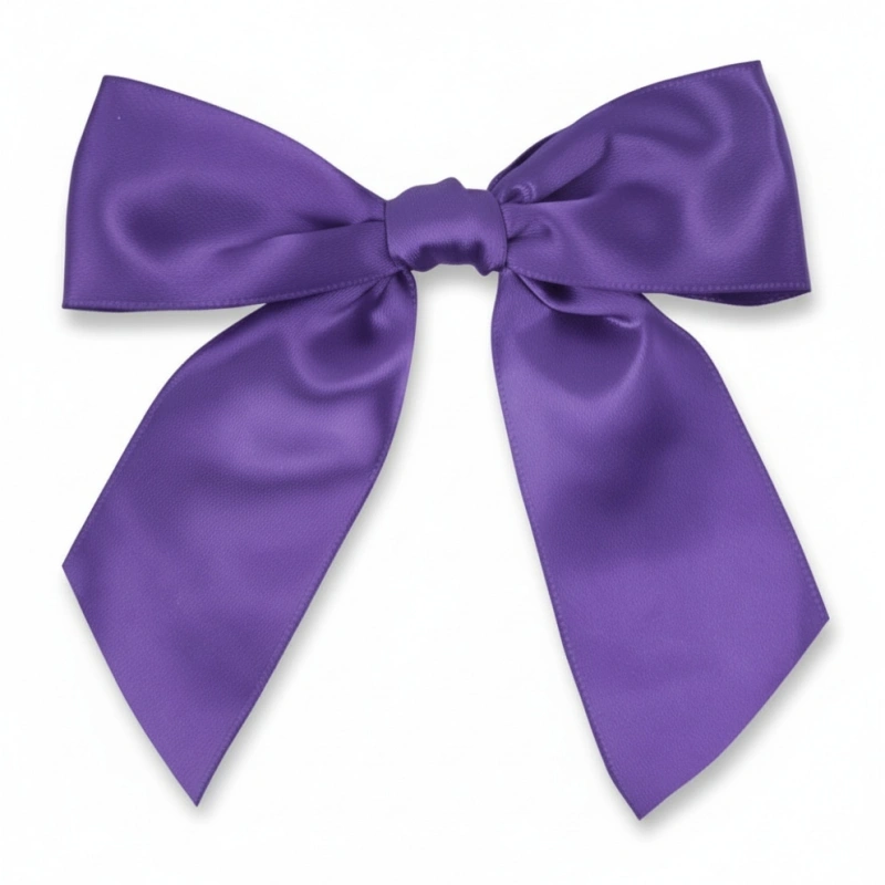 purple ribbon bow