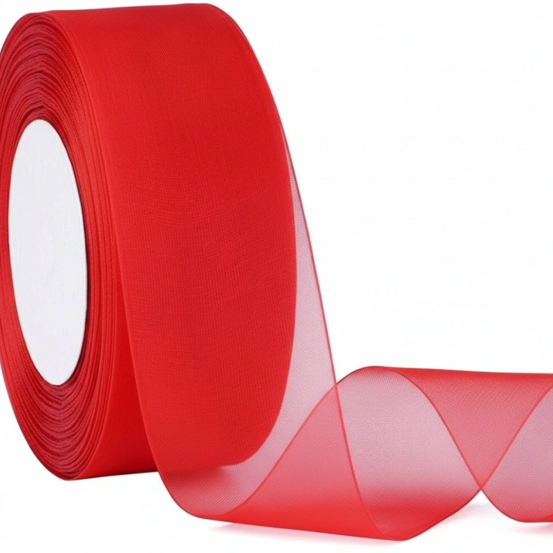 red organza ribbon
