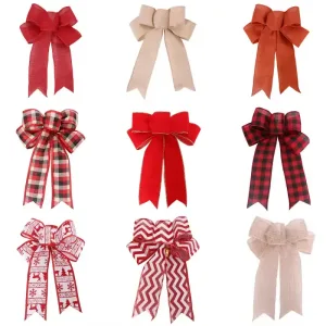 tying a bow with wired ribbon