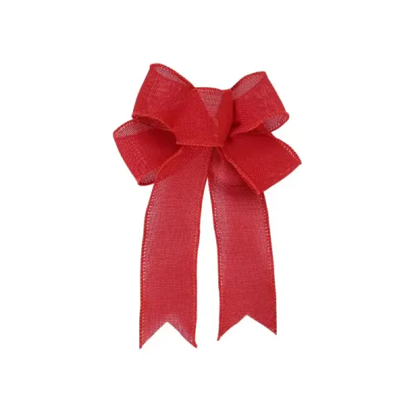 tying a bow with wired ribbon