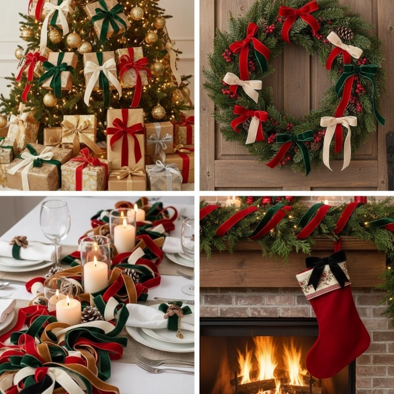 velvet christmas ribbon