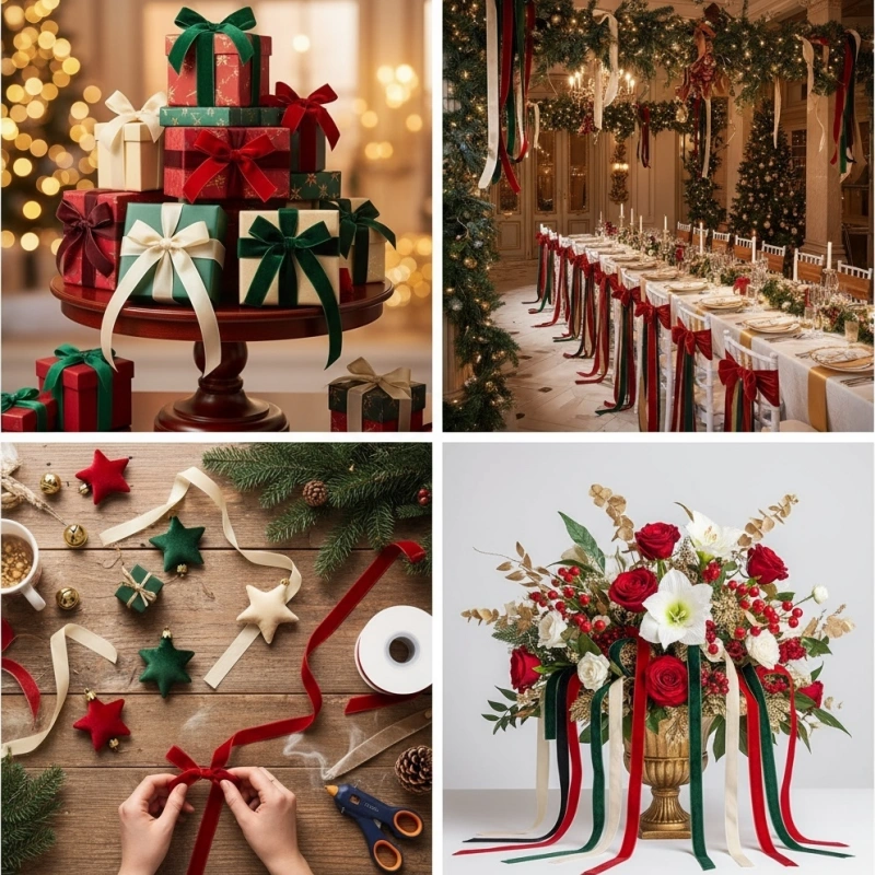 velvet christmas ribbon