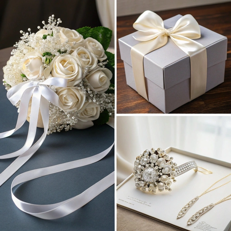 white satin ribbon