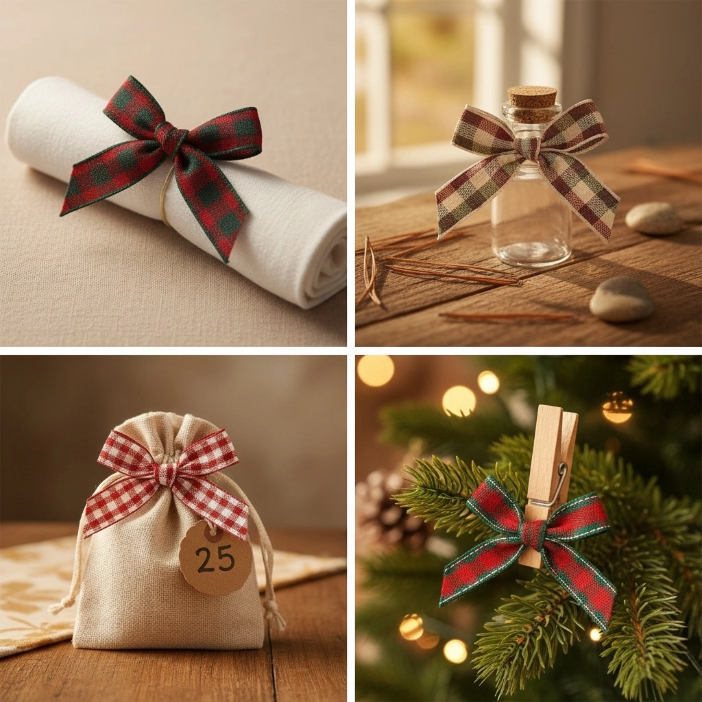 Mini Christmas Plaid Bows