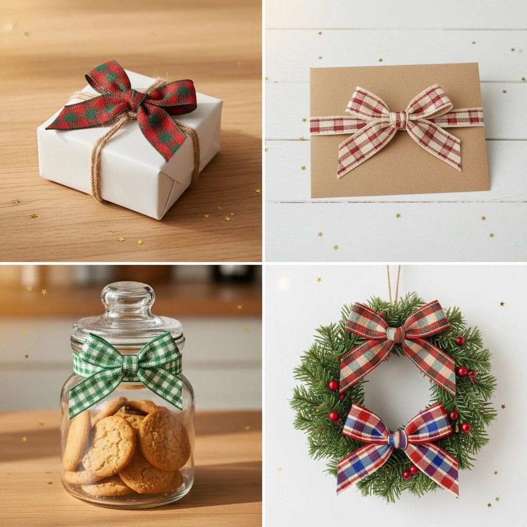 Mini Christmas Plaid Bows