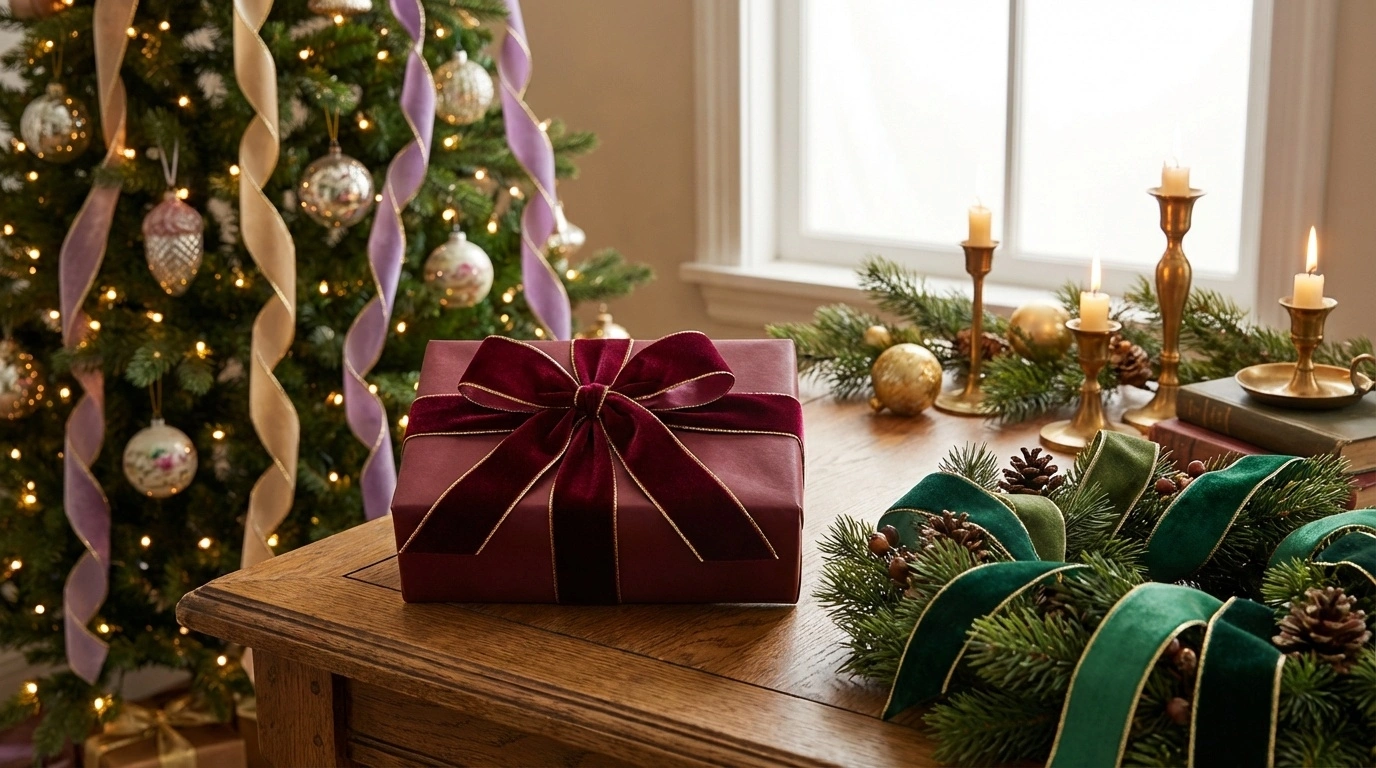 Velvet Ribbon Gold Edge